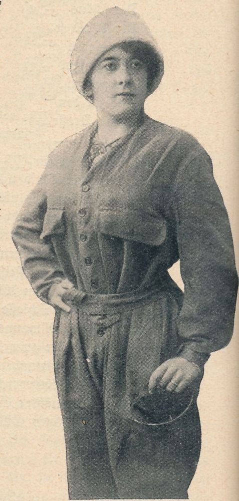 Jane Herveux war eine französische Flugpionierin (Welt der Frau 1912)
