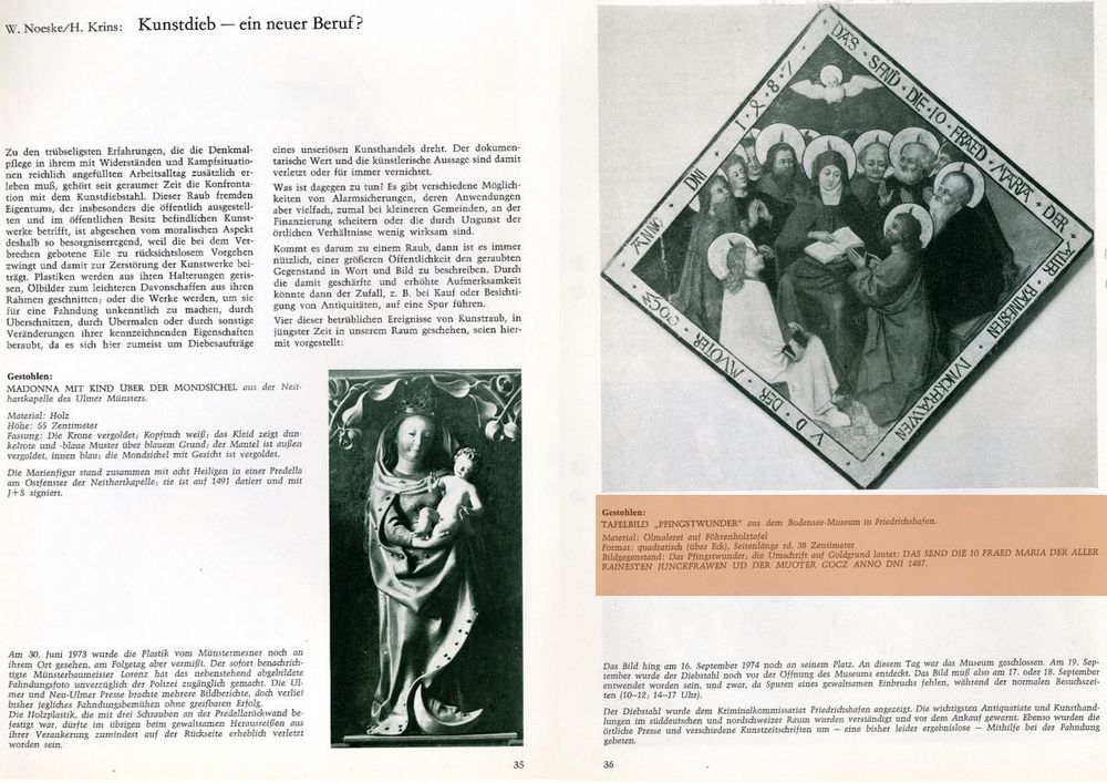 Die Abbildung zeigt ein älteres Nachrichtenblatt von 1974. Darauf befindet sich Text und Bildmaterial.