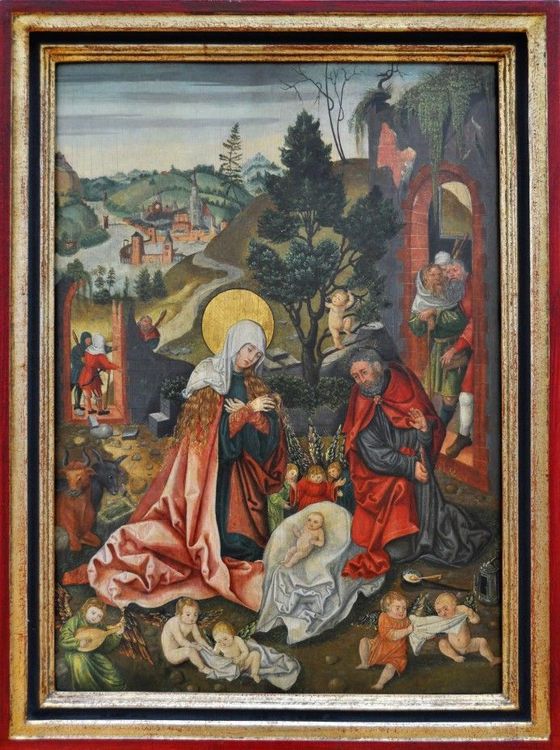 Abb. 1: Tafelmalerei „Anbetung“, ca. 1520, unbekannter Meister