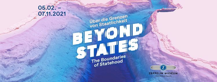 Das Bild zeigt die Grafik zur Ausstellung "Beyond States".