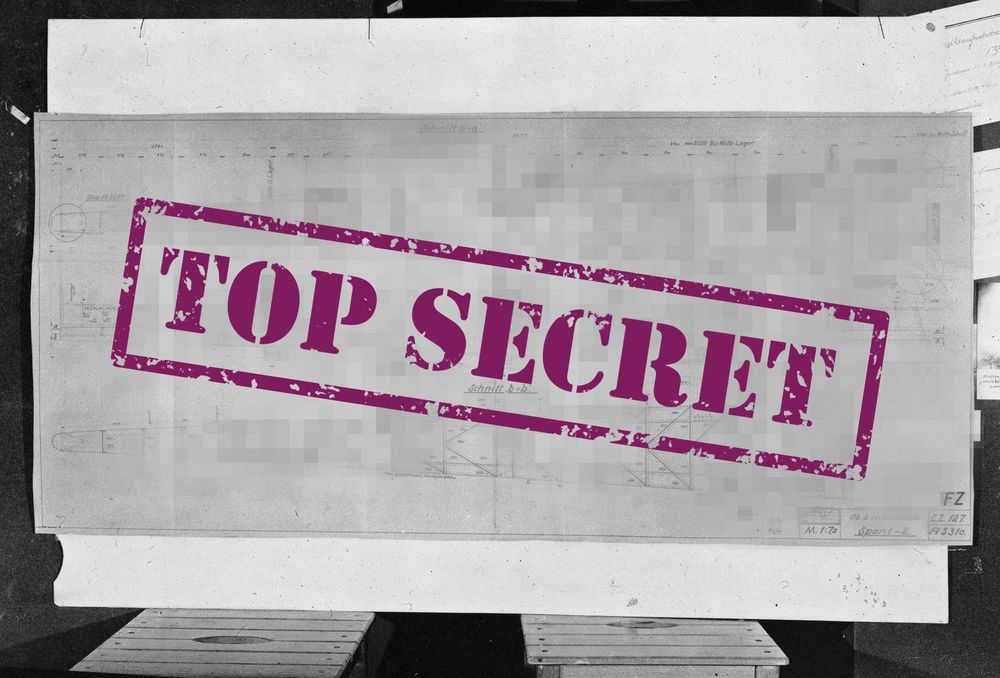Ein Schild mit den Worten "Top Secret"